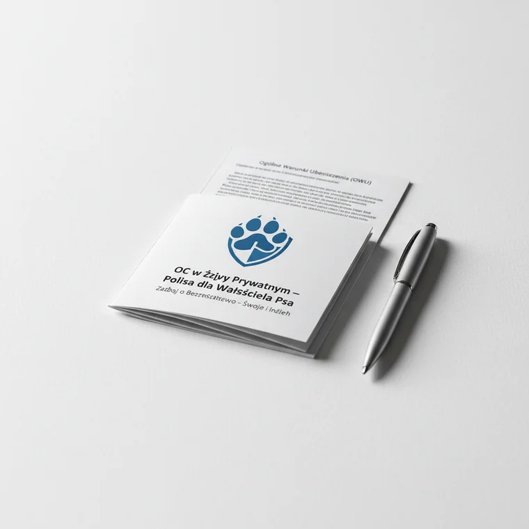 Właściciel dużego psa rasy agresywnej na smyczy rozmawia z poszkodowaną osobą, omawiając działanie OC w życiu prywatnym po incydencie pogryzienia