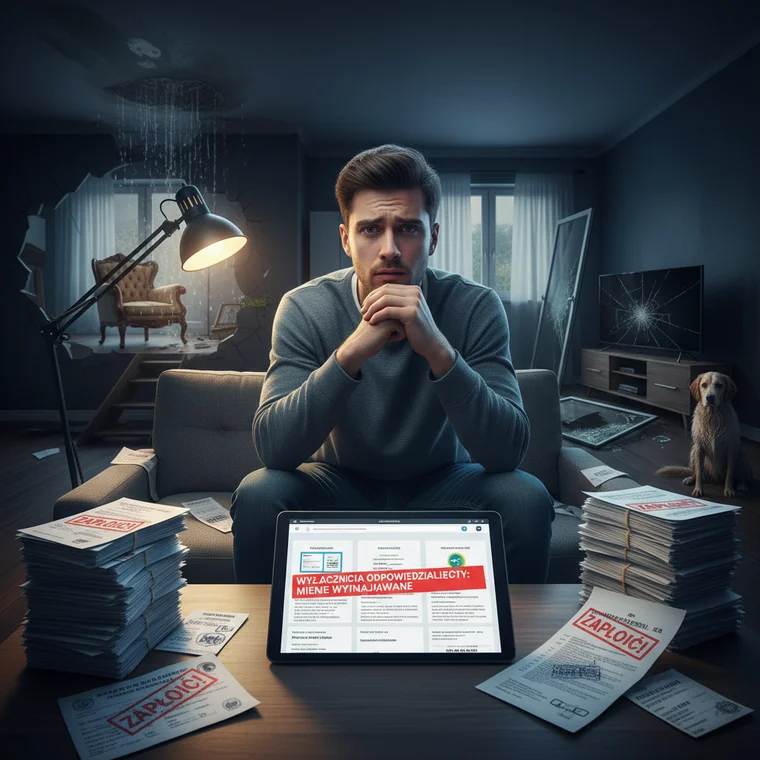 Agent tłumaczy najemcy zapisy OWU i wyłączenia w OC w życiu prywatnym na wynajmowanym mieszkaniu, wskazując ryzyka i zakres ochrony