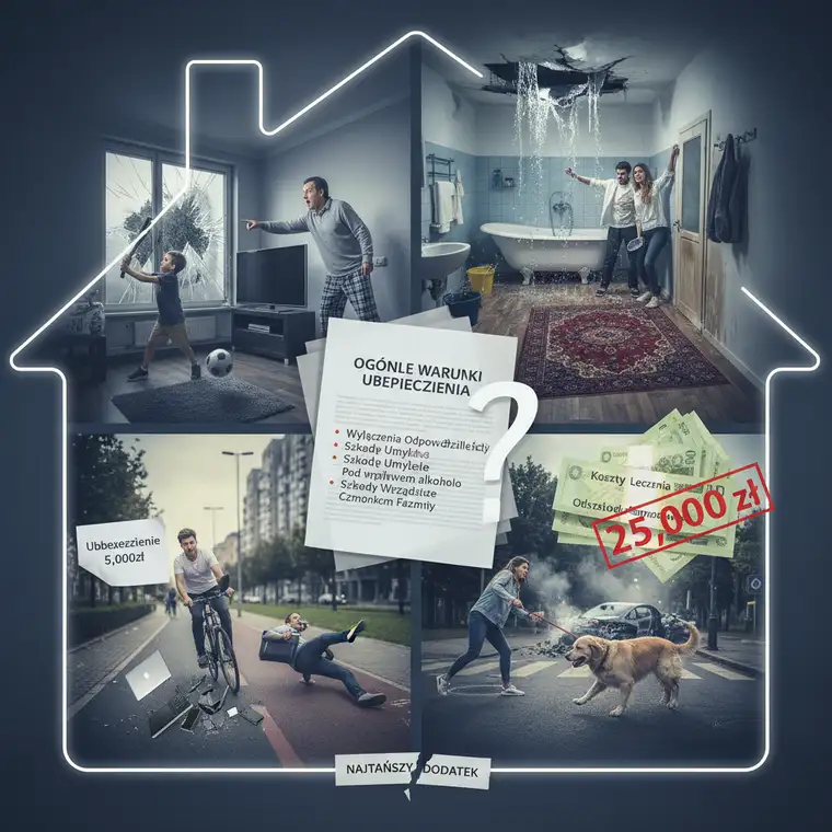 Mieszkanie po zalaniu sąsiada z góry, omówienie szkód pokrywanych przez ubezpieczenie OC w życiu prywatnym i polisę mieszkaniową