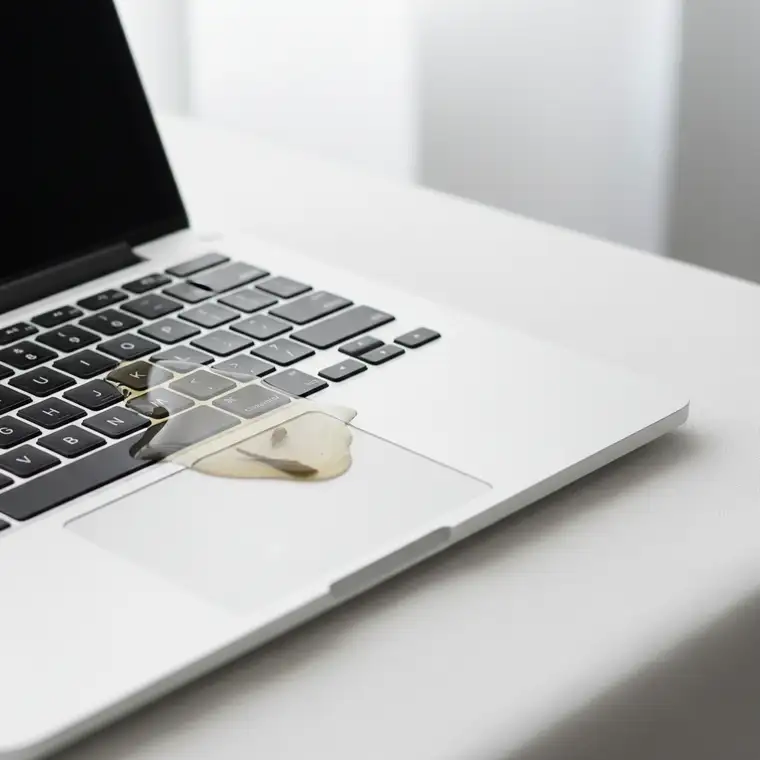 Osoba zgłaszająca szkodę z OC w życiu prywatnym za zalany laptop znajomego przez telefon, dokumentuje wypadek i przygotowuje dane do odszkodowania